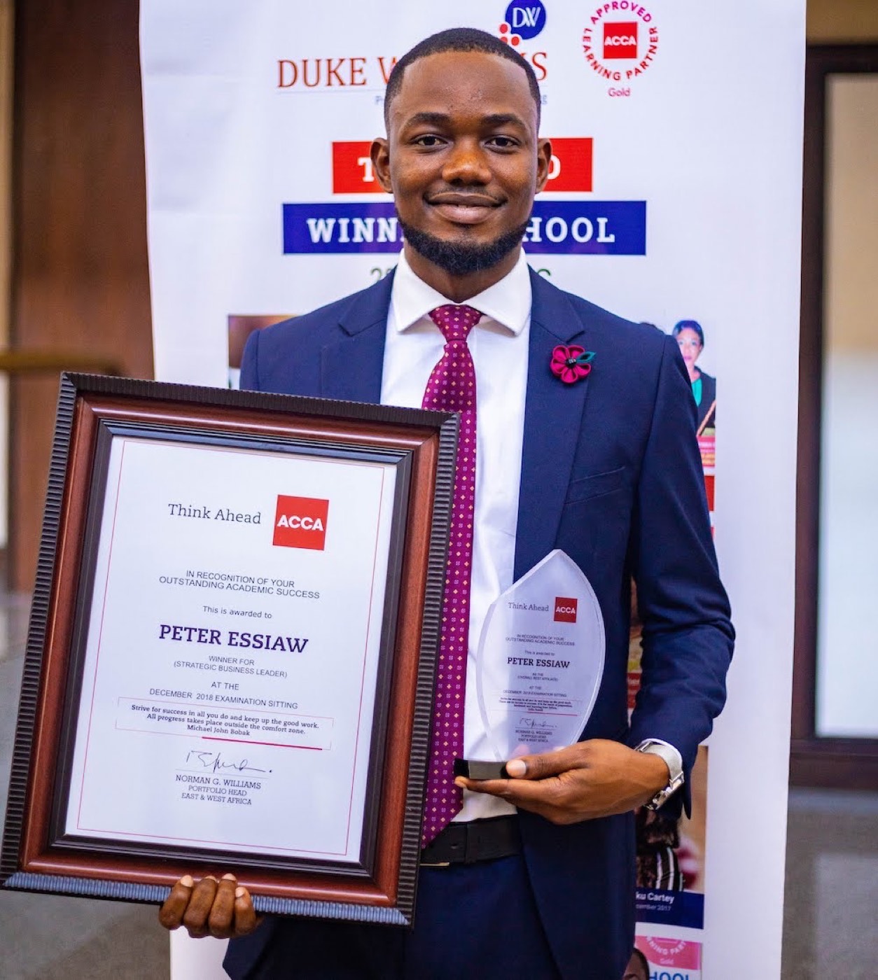 Peter Essiaw at the Duke Williams awards, photo 3