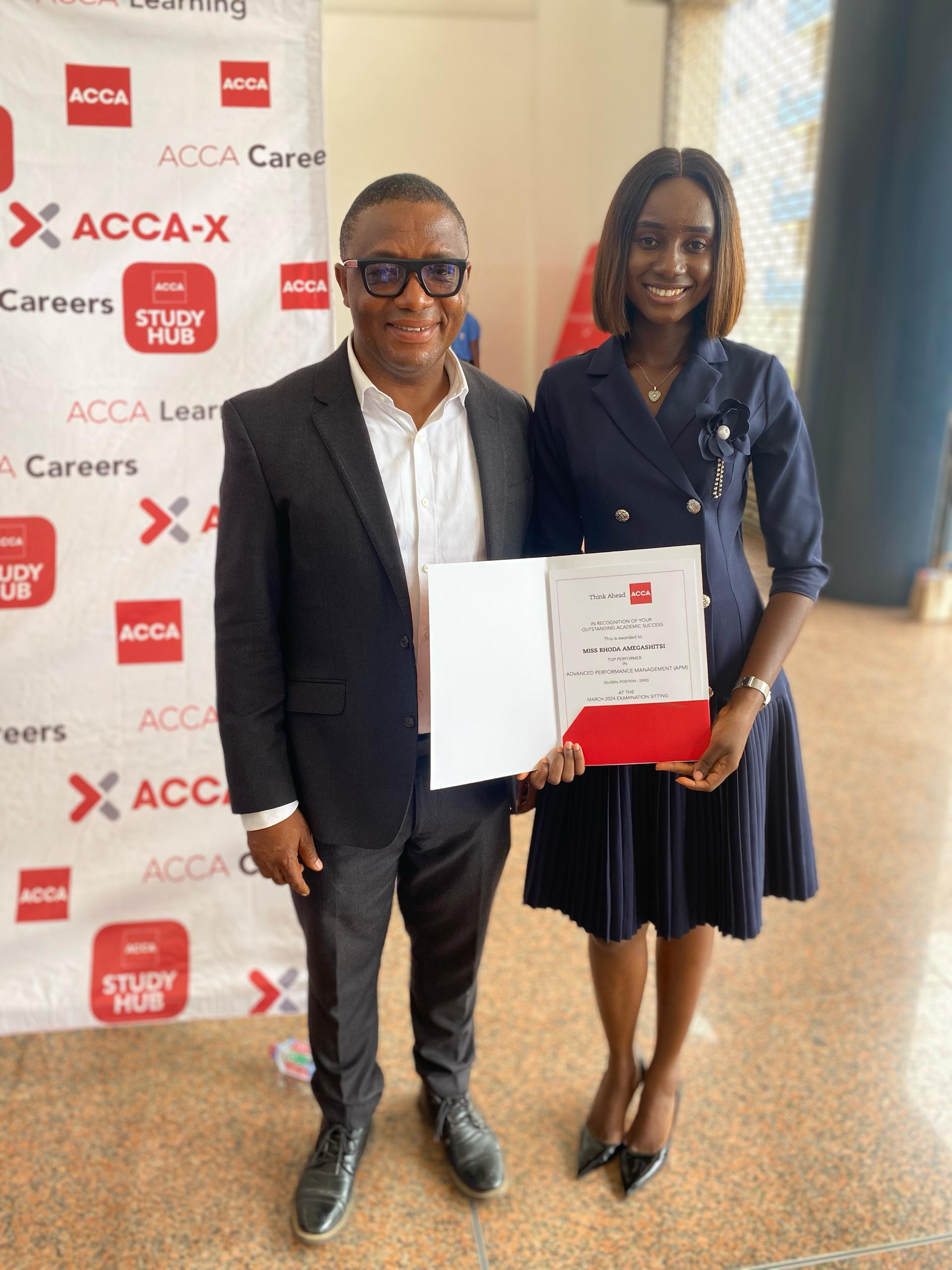Rhoda Amegashitsi, Top performer in Advanced Performance Management (APM)