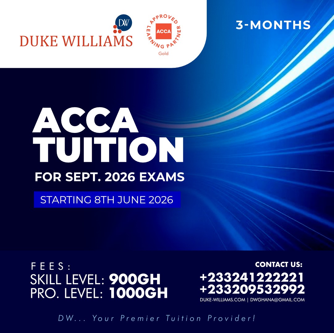 ACCA September 2026 tuition flyer