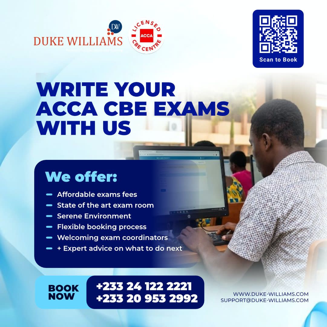 ACCA CBE exam booking flyer